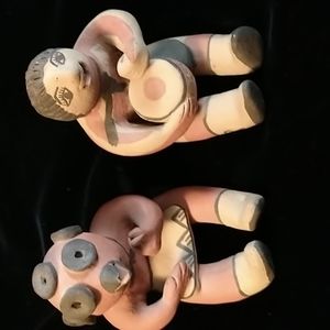 Jemez pottery pair of figurines